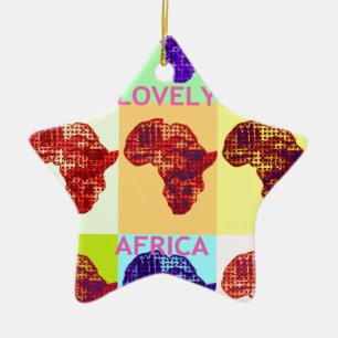 LOVELY AFRICA CERAMIC TREE DECORATION