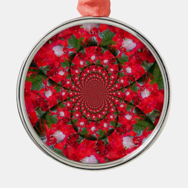 Lovely Alien Crimson Metal Tree Decoration (Front)