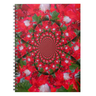 Lovely Alien Crimson Spiral Notebook