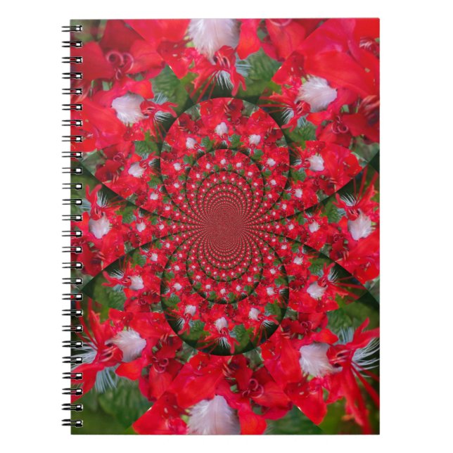 Lovely Alien Crimson Spiral Notebook (Front)