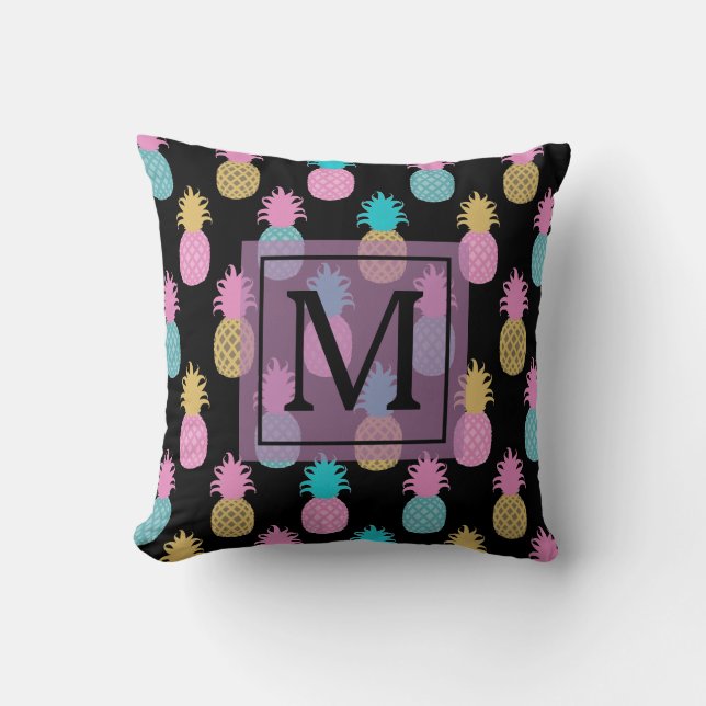 Lovely and Tropical Pineapples Cushion (Front)