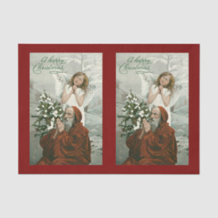Lovely Angel And Santa Tissue Paper