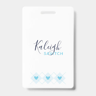 Lovely Argyle ID Badge