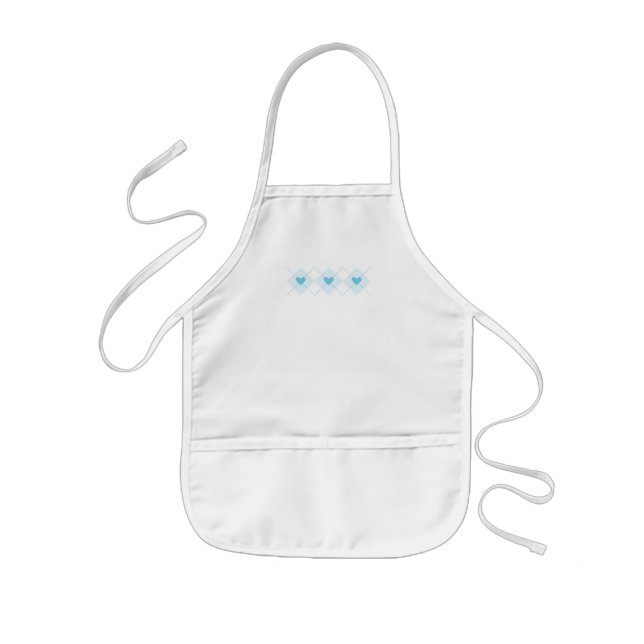 Lovely Argyle Kids Apron (Front)