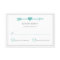 Lovely Arrows Wedding RSVP Card / Teal & Grey