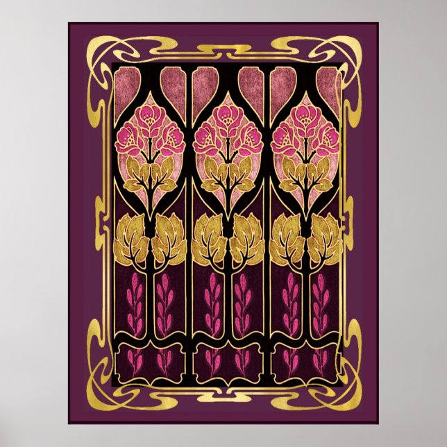 Lovely Art Nouveau Style Poster (Front)