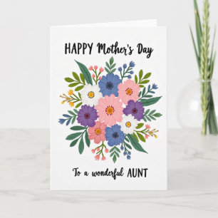 Lovely Aunts Day Bouquet Card