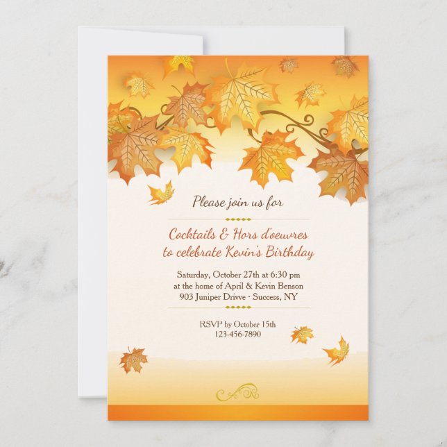 Lovely Autumn Invitation (Front)