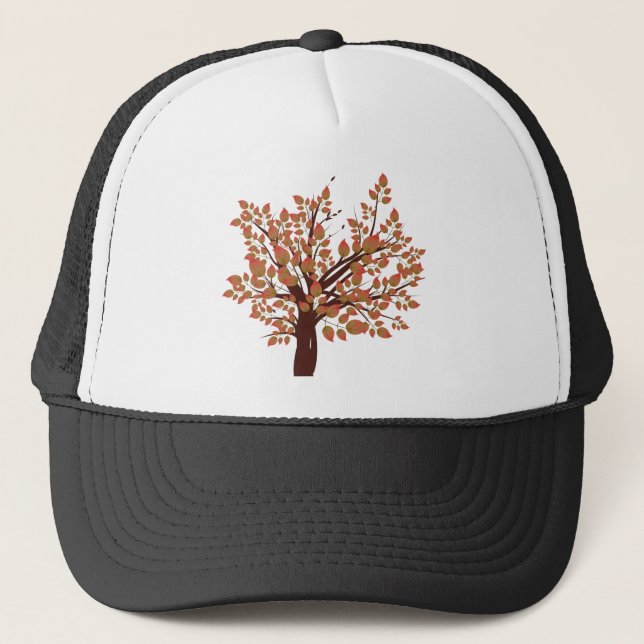 Lovely Autumn Tree Trucker Hat (Front)