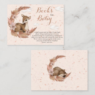 Lovely Bambi & Flowers moon clouds Books for Baby Enclosure Card