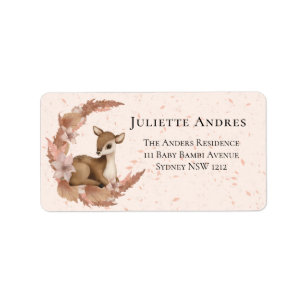 Lovely Bambi Flowers pink half-moon Dust Label