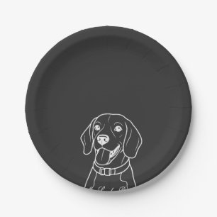Lovely Beagle Paper Plate