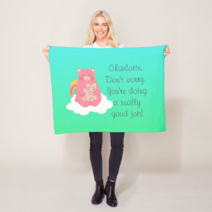 Lovely Bear Family Fleece Blanket