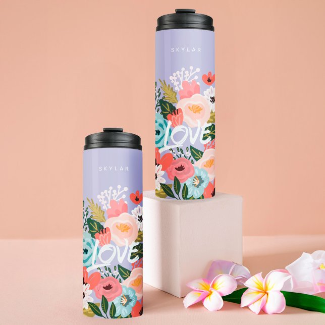 Lovely Beautiful Botanical Blooming Floral Pattern Thermal Tumbler (Lovely Beautiful Botanical Blooming Floral Pattern Thermal Tumbler)