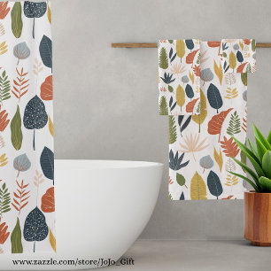 Lovely beautiful Modern retro Pretty leaf Fall Bath Towel Set