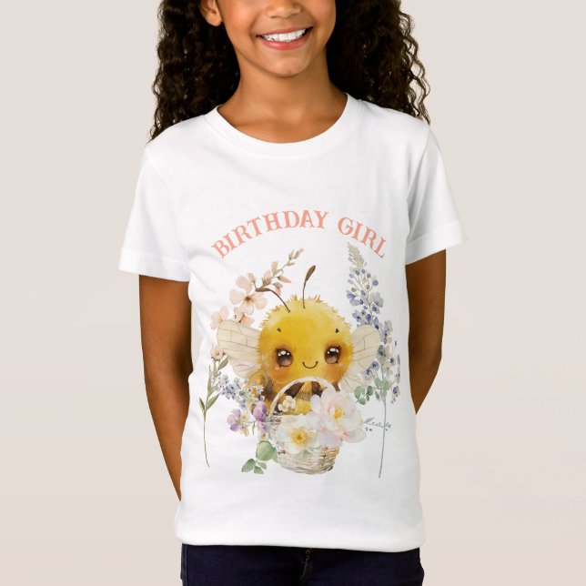 Lovely Bee Girls T-Shirt (Front)