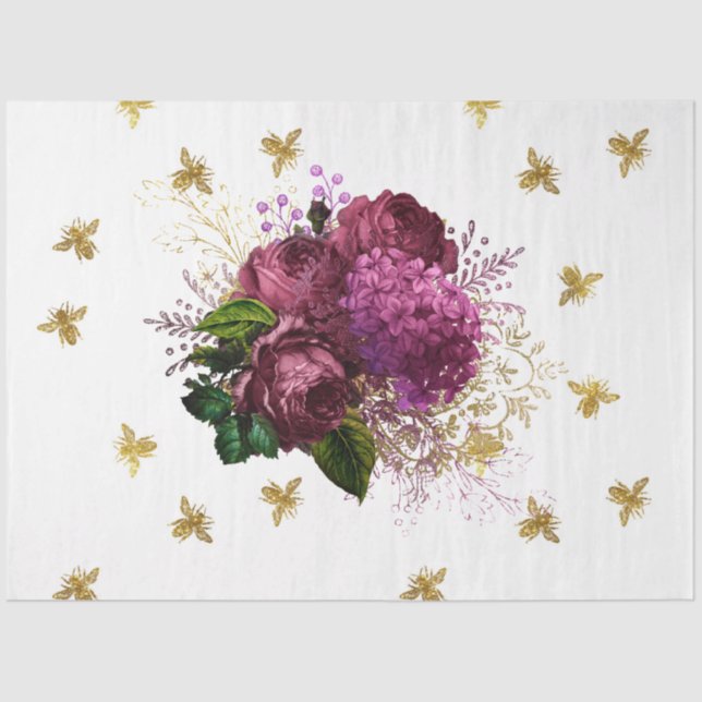 Lovely Bee Series Design 54 Tissue Paper (Front)