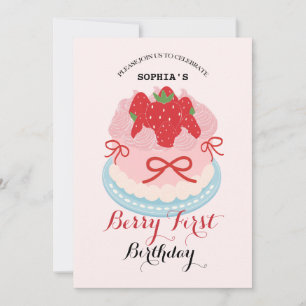 Lovely Berry Birthday Party  Invitation