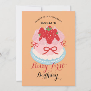 Lovely Berry Birthday Party  Invitation