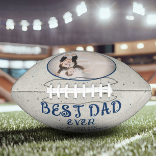 Lovely Best Dad Modern Script Custom Photo Football