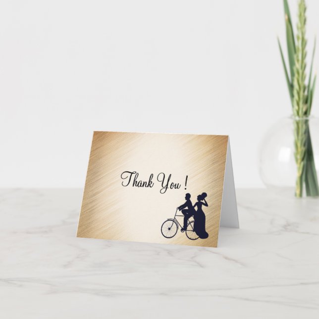 Lovely Bicycle Thank You Blank Inside Card (Front)