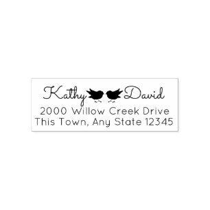 Lovely Birds Address Self-inking Stamp