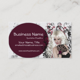 Lovely Blonde Lady - Fantasy Business Cards