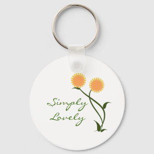 Lovely Blooms Keychain, Orange Key Ring