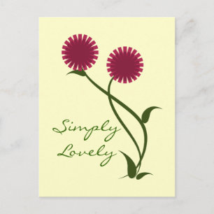 Lovely Blooms Postcard, Fuchsia Postcard