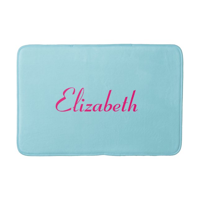 Lovely Blue Bath Mat  (Front)