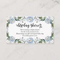 Lovely Blue Floral Baby Shower Display Shower