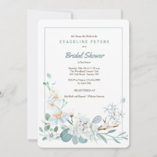 Lovely Blue Floral Invitation
