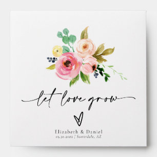 Lovely Blush Boho Wedding Favour Gift Seed Packet Envelope