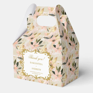 Lovely Blush Gold Boho Wedding Favour Box Keepsake