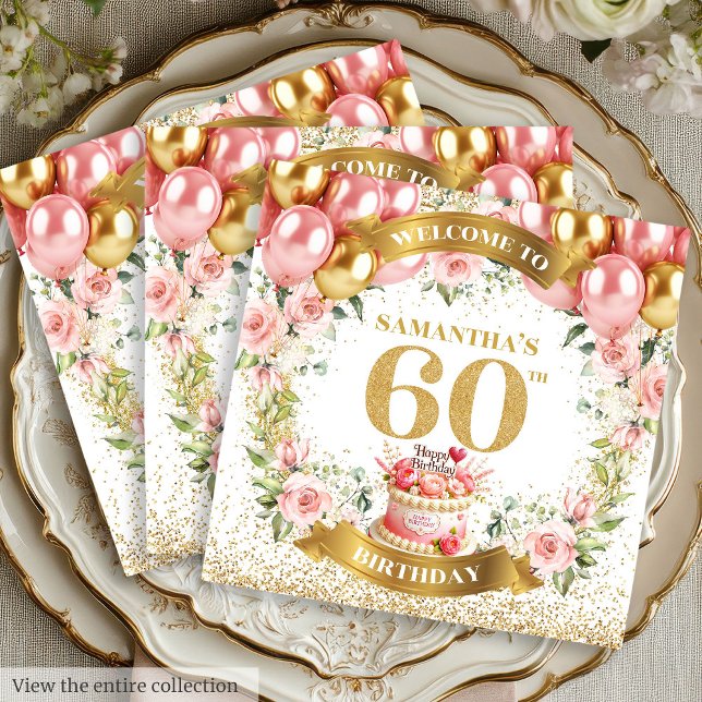 Lovely Boho 60th Birthday Napkins Gold Glitter Pop (Lovely Boho 60th Birthday Napkins Gold Glitter Pop

)