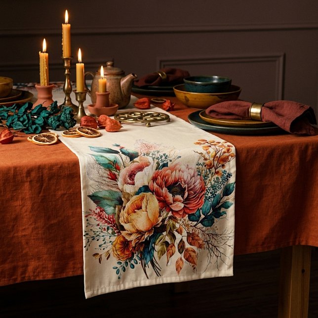 Lovely boho fall bouquet short table runner (Creator Uploaded)