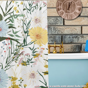 Lovely botanical l White Shower Curtain