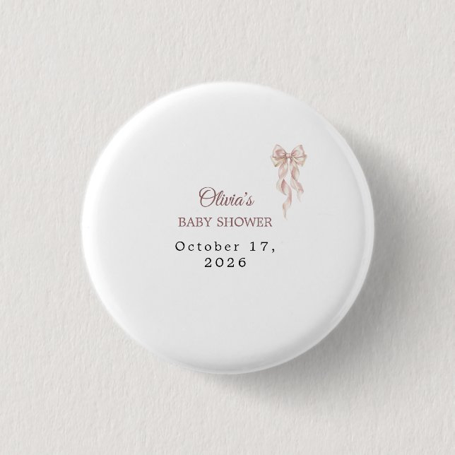 Lovely Bow 3 Cm Round Badge (Front)