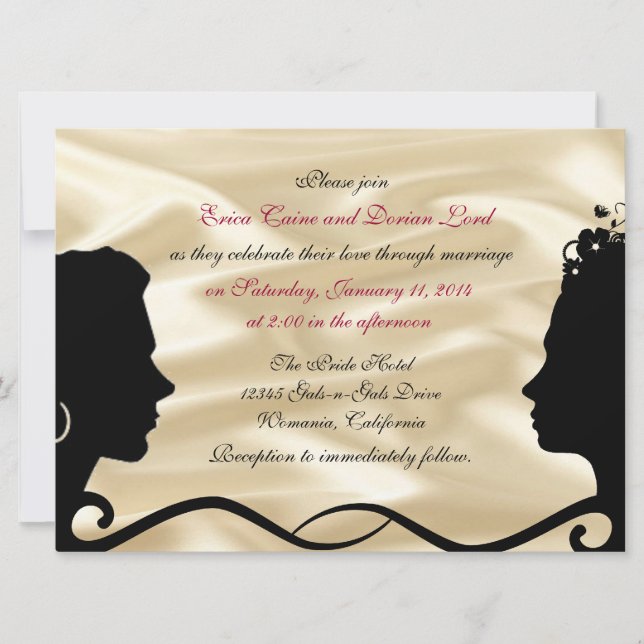 Lovely Brides Custom Wedding Invitations (Front)