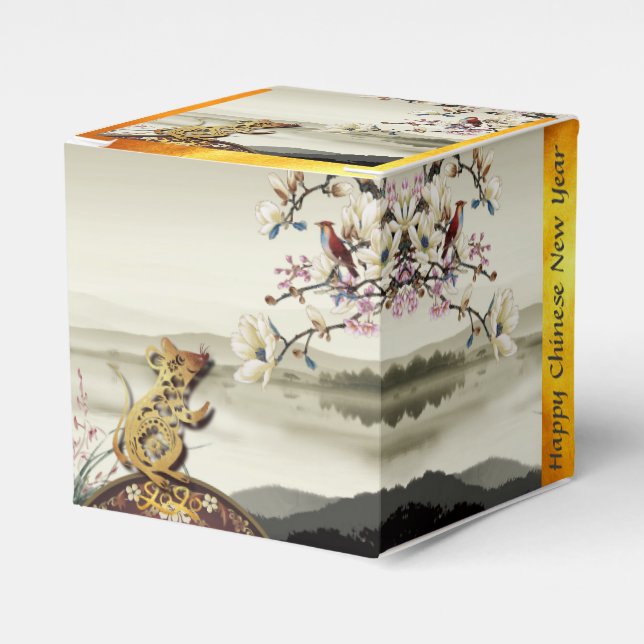 Lovely bucolic scene Chines Rat Year 2020 CCFB Favour Box (Front Side)