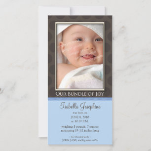 Lovely Bundle of Joy Birth Announcement :: thistle