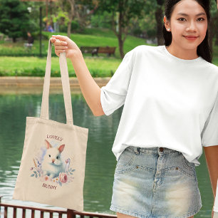 Lovely Bunny Pastel Tote – Cute & Whimsical Design Bag