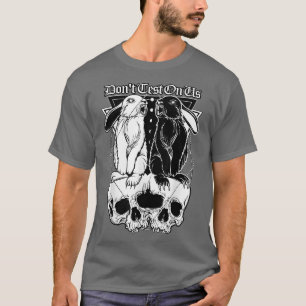 Lovely bunny rabbit rabbits moon night sky design T-Shirt