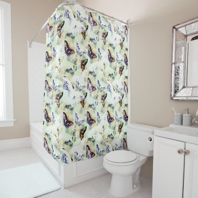 Lovely butterfly stylish  shower curtain (In Situ)
