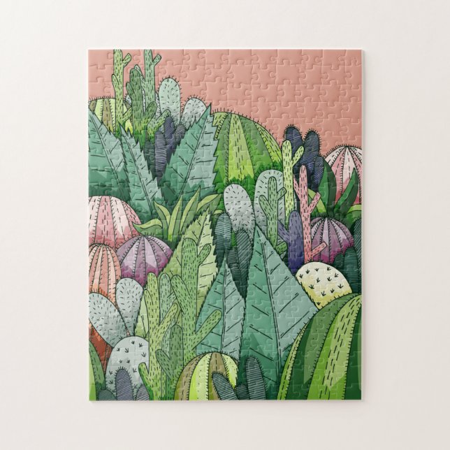 Lovely Cactus Garden Jigsaw Puzzle (Vertical)