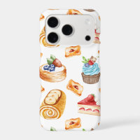 Lovely Cafe Dessert Illustration Pattern Case