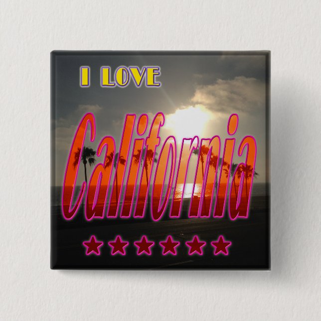 "Lovely California 3" Button (Front)