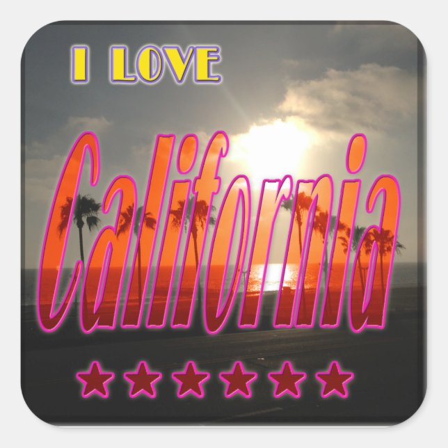 "Lovely California 3" Sticker (Front)