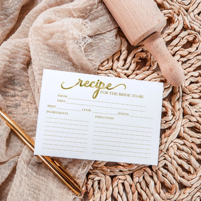 Lovely Calligraphy Bridal Shower Recipe Cards (Creator Uploaded)