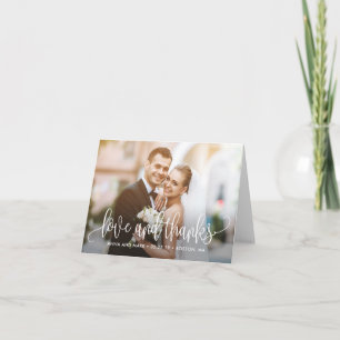 Lovely Calligraphy EDITABLE COLOR Thank You Card